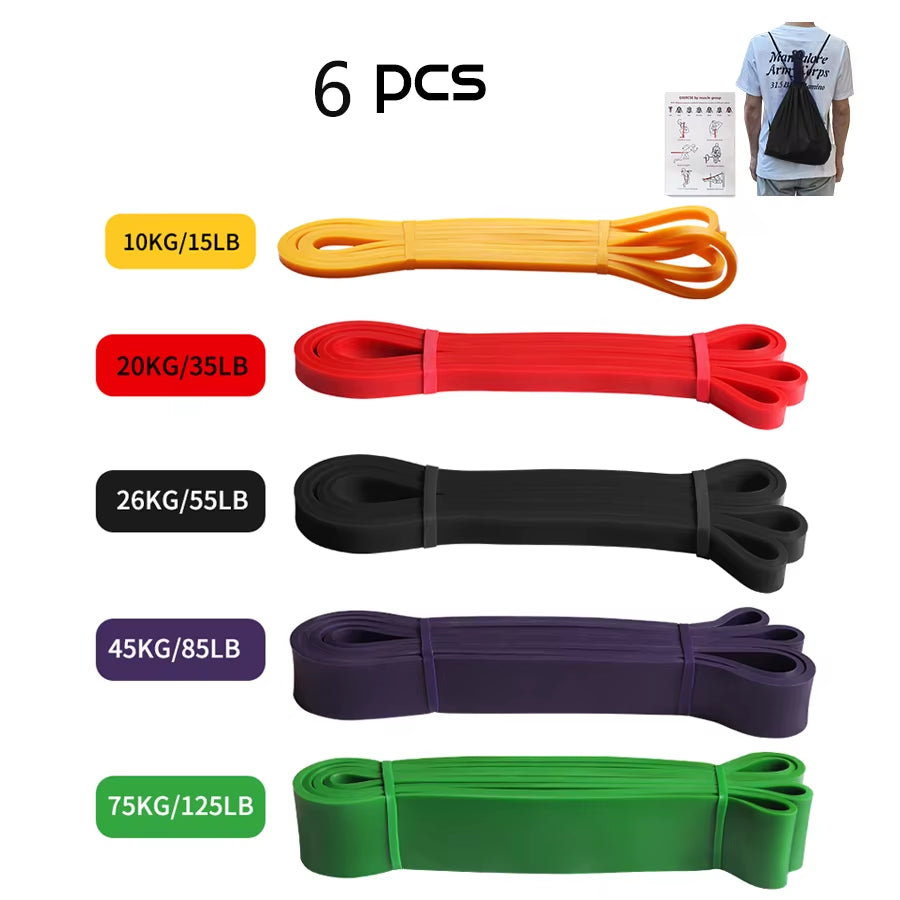 Workout Pilates Latex Resistance Band Exercise Elastic Band for Sport Strength Pull up Assist Band Heavy Duty Fitness Equipment