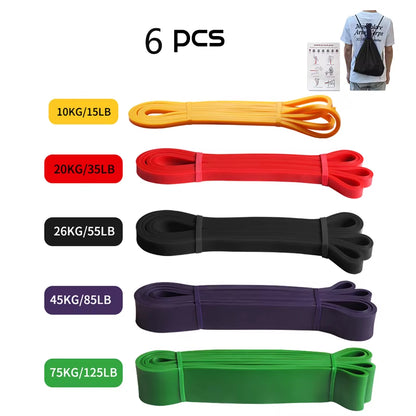 Workout Pilates Latex Resistance Band Exercise Elastic Band for Sport Strength Pull up Assist Band Heavy Duty Fitness Equipment