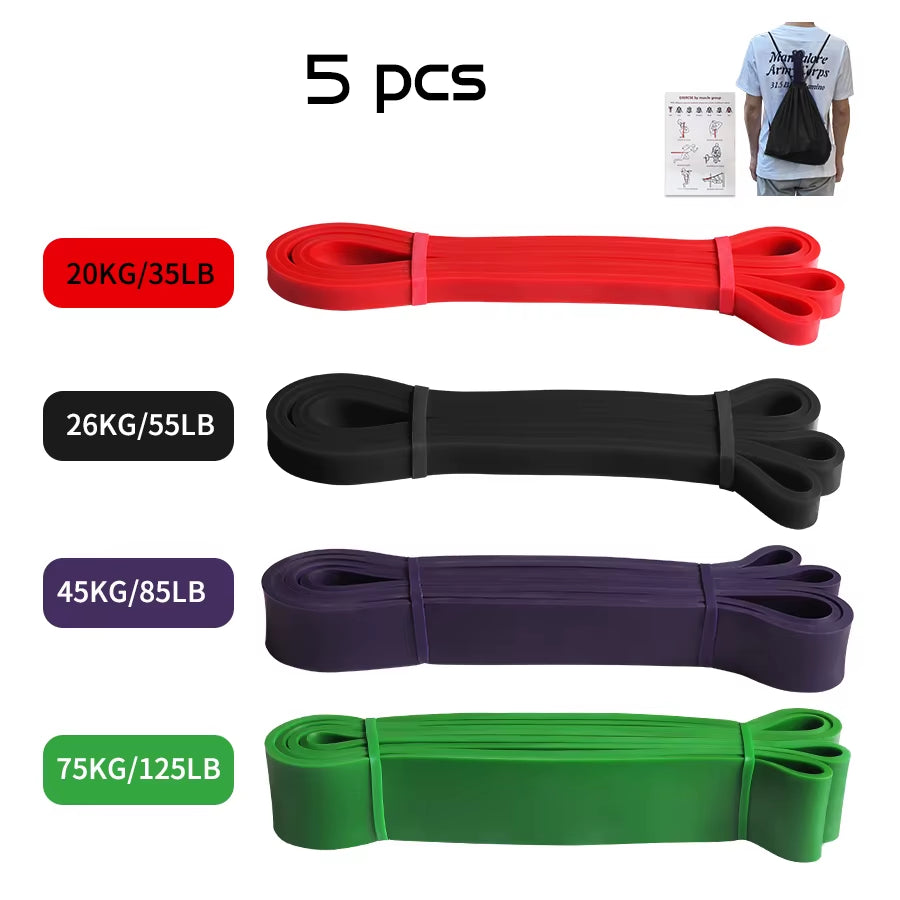 Workout Pilates Latex Resistance Band Exercise Elastic Band for Sport Strength Pull up Assist Band Heavy Duty Fitness Equipment