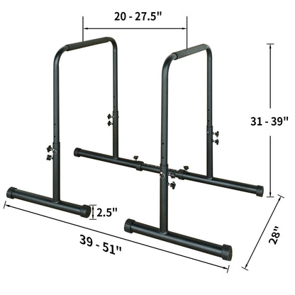 Dip Bar Power Tower Dip Station Pull up Bar Power Adjustable Heavy Duty Steel Dip Station Fitness Training Equipment Max Weight 400Lbs