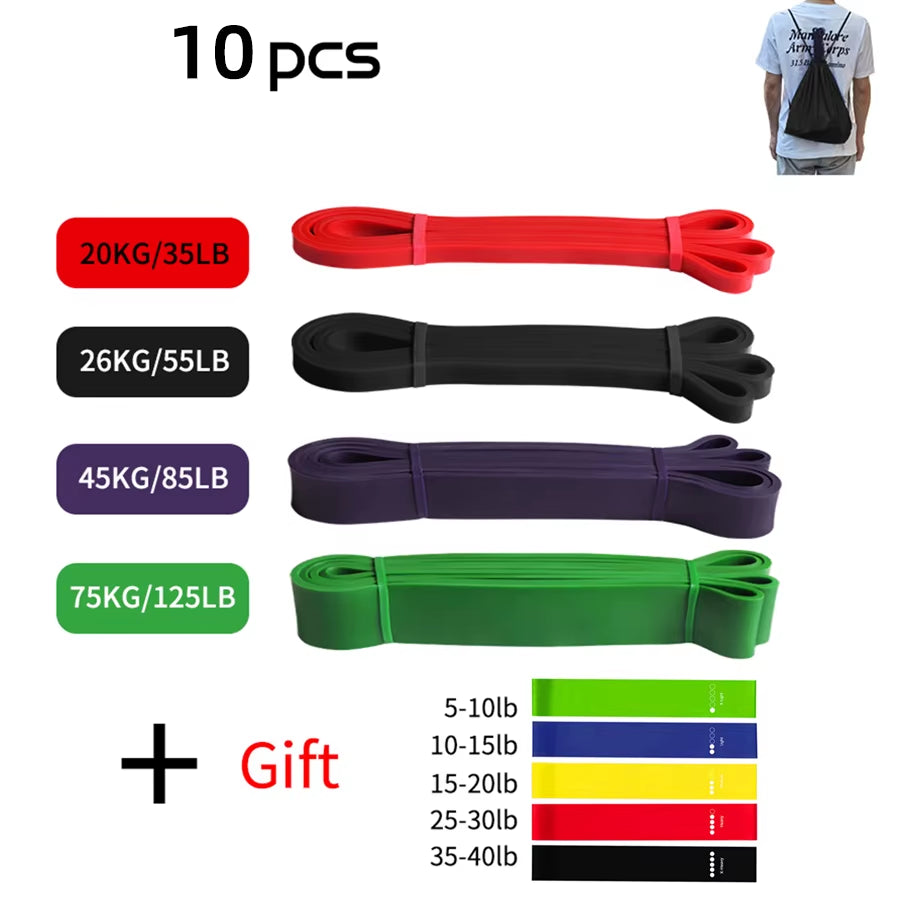 Workout Pilates Latex Resistance Band Exercise Elastic Band for Sport Strength Pull up Assist Band Heavy Duty Fitness Equipment